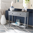 Safavieh Tate Wood and Metal 2 Drawer Console Table in Gray