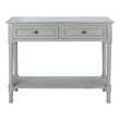 Safavieh Tate Wood and Metal 2 Drawer Console Table in Gray