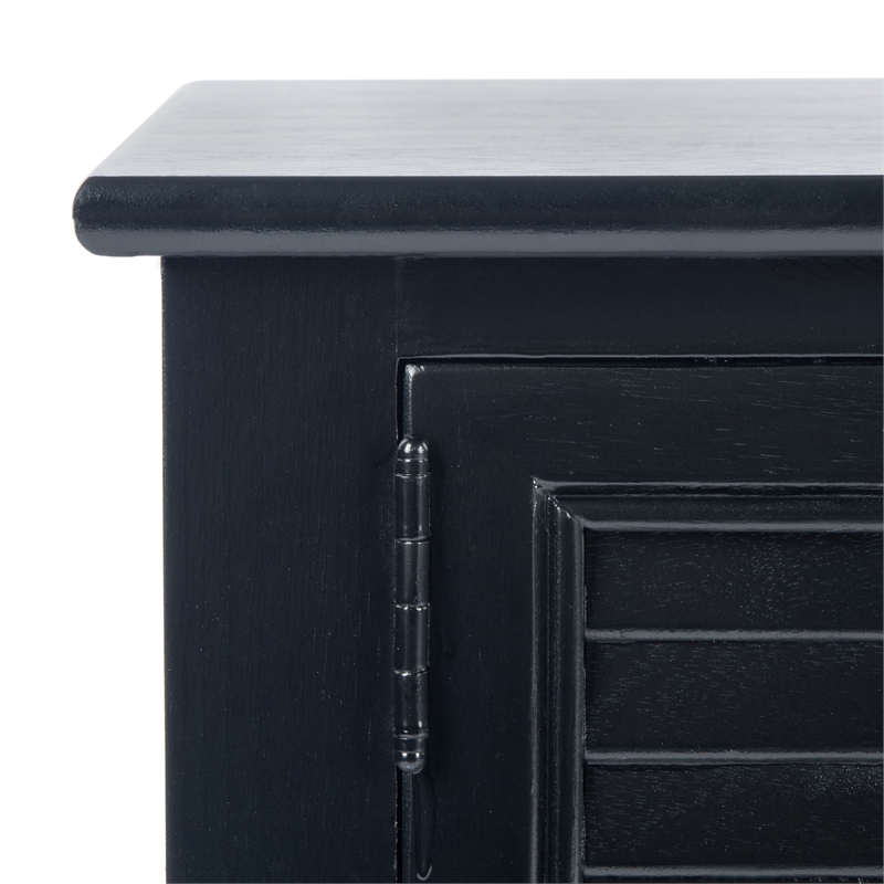 Safavieh Tate Wood and Metal 2 Drawer 2 Door Console Table in Black
