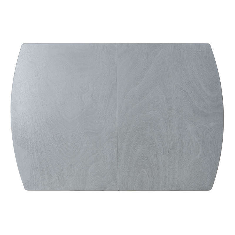 Safavieh Kyoga Auto Mechanism Wood Extension Dining Table in Dark Gray
