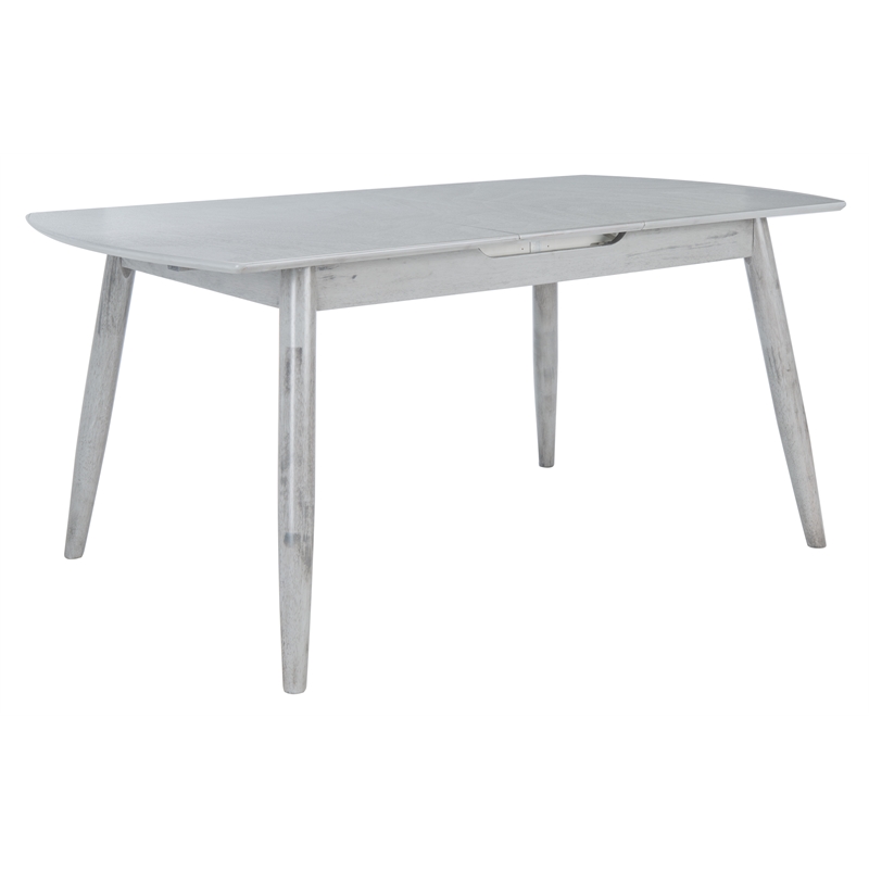 Safavieh Kyoga Auto Mechanism Wood Extension Dining Table in Dark Gray
