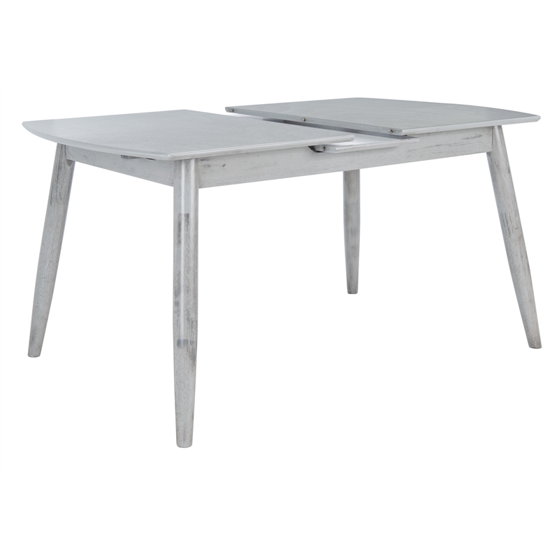 Safavieh Kyoga Auto Mechanism Wood Extension Dining Table in Dark Gray