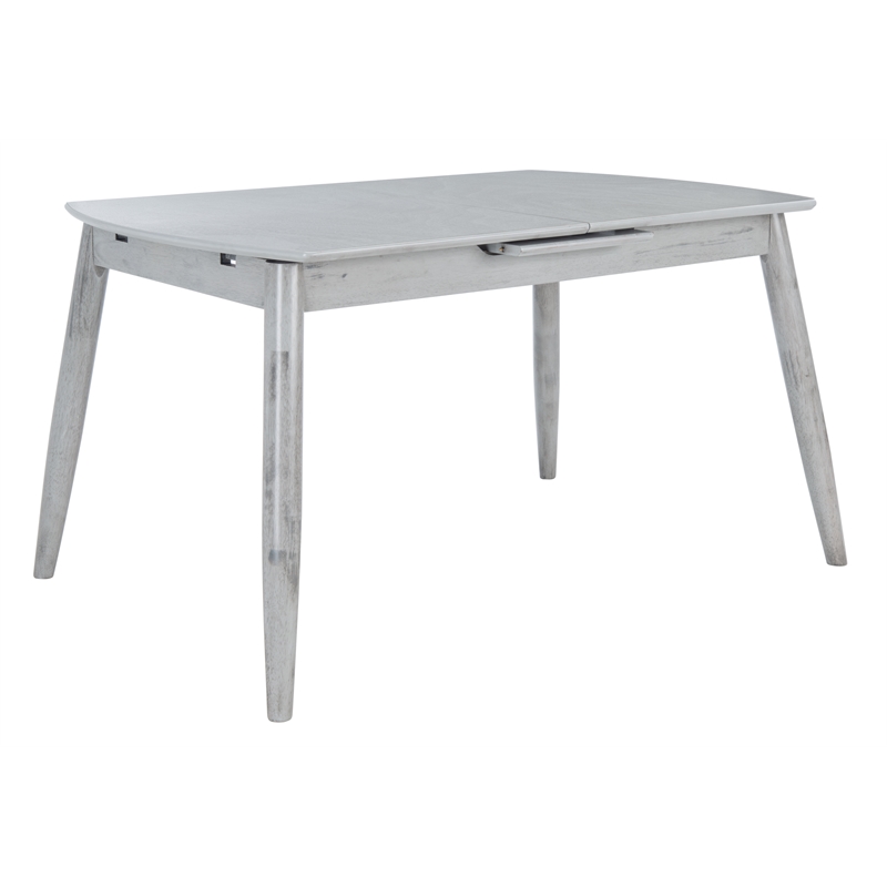 Safavieh Kyoga Auto Mechanism Wood Extension Dining Table in Dark Gray