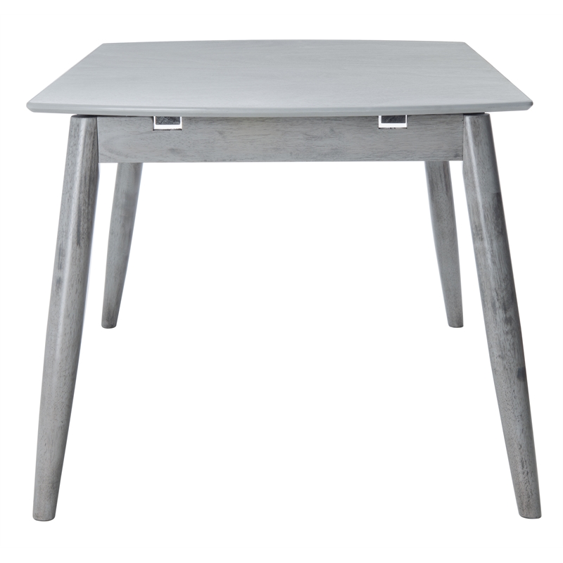 Safavieh Kyoga Auto Mechanism Wood Extension Dining Table in Dark Gray