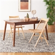 Safavieh Kay Wood Extension Dining Table in Walnut