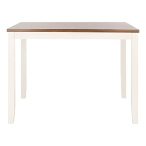 Safavieh Izzy  Wood Rectangle Counter Table in White / Natural
