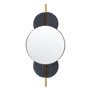 Safavieh Lavelle Iron and Glass 16&quot Mirror in Black / Gold