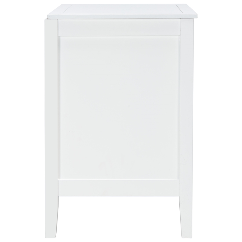 Safavieh Tegan Wood and Metal 2 Drawer Night Stand in White