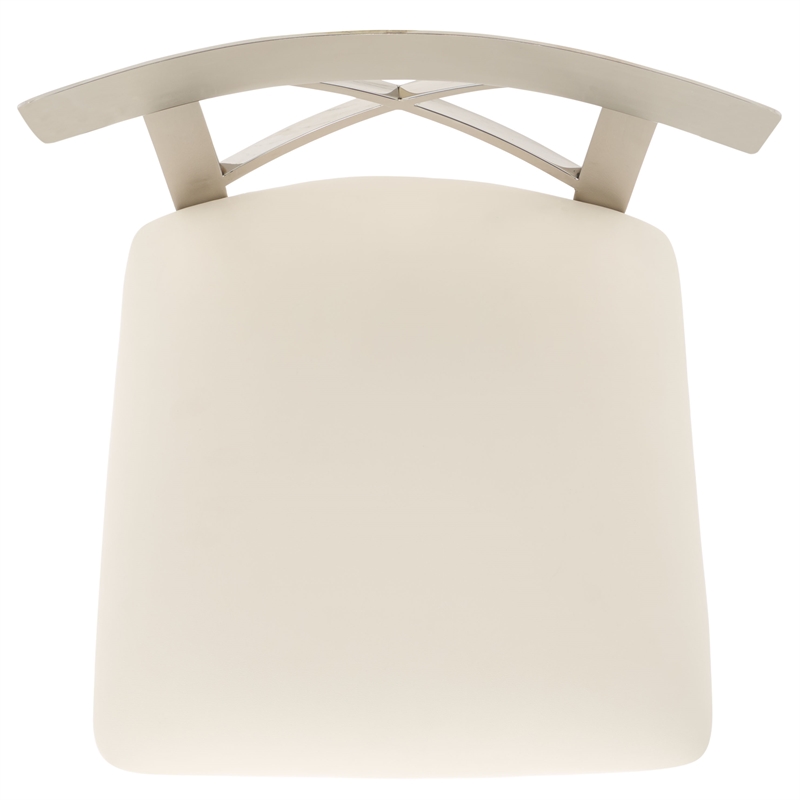 Safavieh Zoey Wood and Stainless Steel Bar Stool  in White