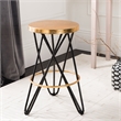 Safavieh Lorna Iron Gold Leaf Counterstool in Black / Gold