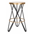 Safavieh Lorna Iron Gold Leaf Counterstool in Black / Gold