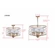 Safavieh Thea Iron Pendant Lamp in Gold