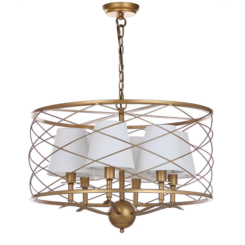 Safavieh Thea Iron Pendant Lamp in Gold