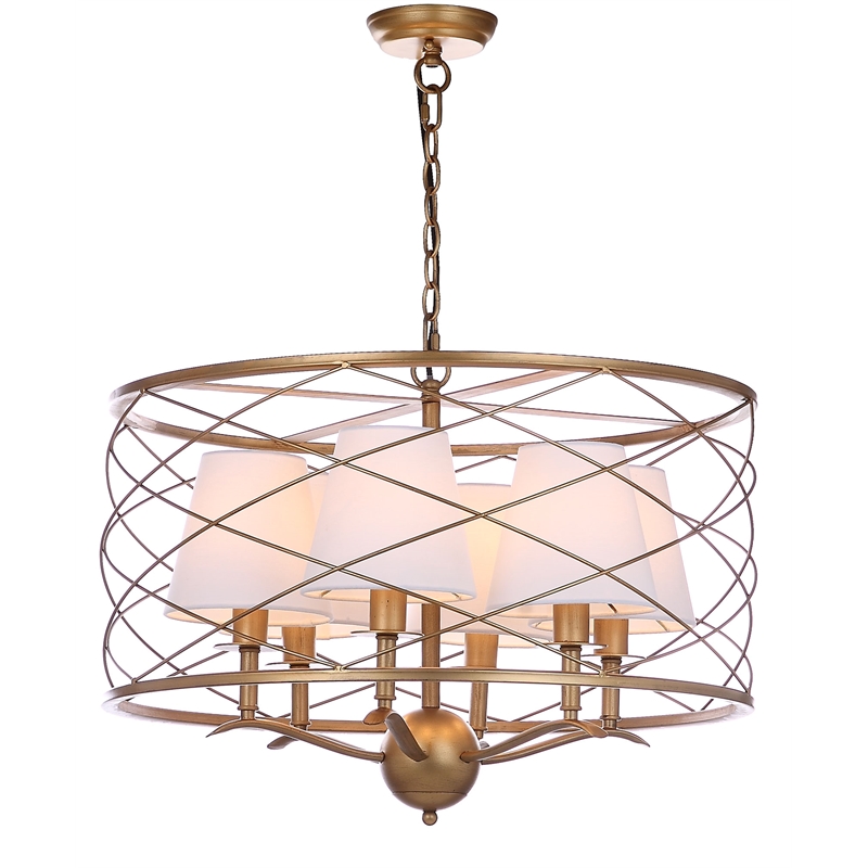 Safavieh Thea Iron Pendant Lamp in Gold