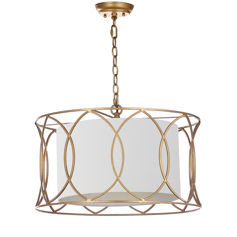 Safavieh Silas Iron Pendant Lamp in Gold