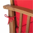 Safavieh Rocklin Wood 4 Pc Outdoor Set  in Natural / Red