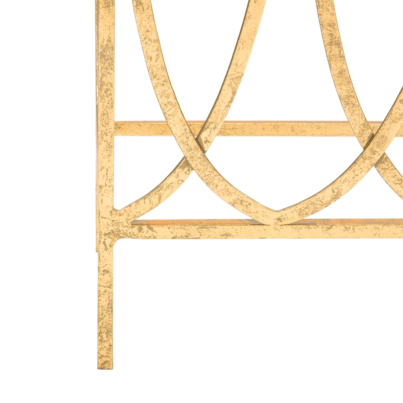 Safavieh Carina Iron Oval Ringed Console Tab in Gold