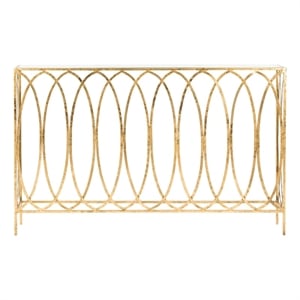 Safavieh Carina Iron Oval Ringed Console Tab in Gold