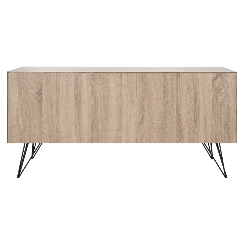 Safavieh Jeralyn Wood and Metal Sideboard  in Light Oak / Black