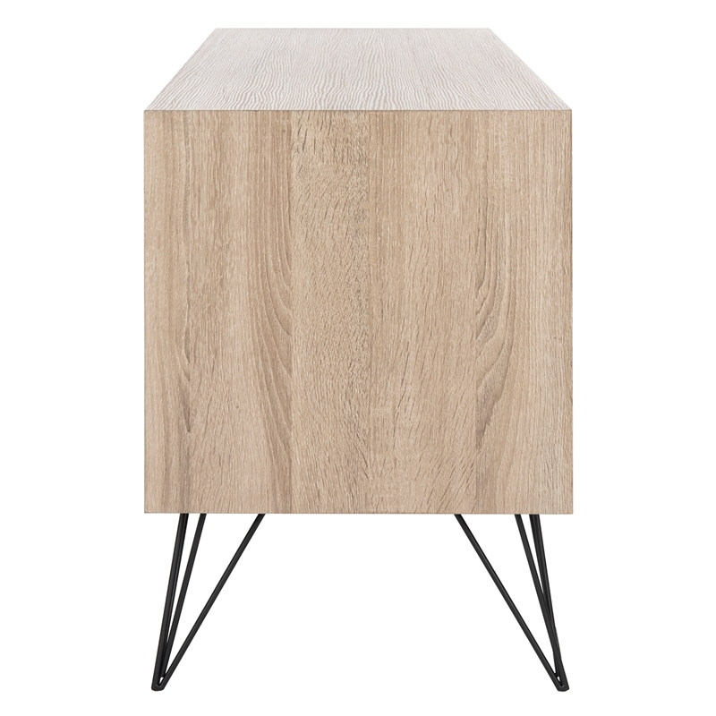 Safavieh Jeralyn Wood and Metal Sideboard  in Light Oak / Black