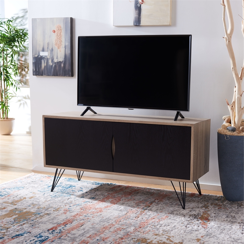 Safavieh Jeralyn Wood and Metal Sideboard  in Light Oak / Black