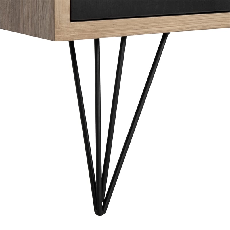 Safavieh Jeralyn Wood and Metal Sideboard  in Light Oak / Black