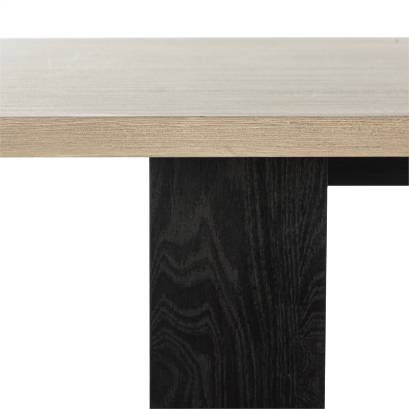 Safavieh Monty Wood and Metal Dining Table in Light Gray