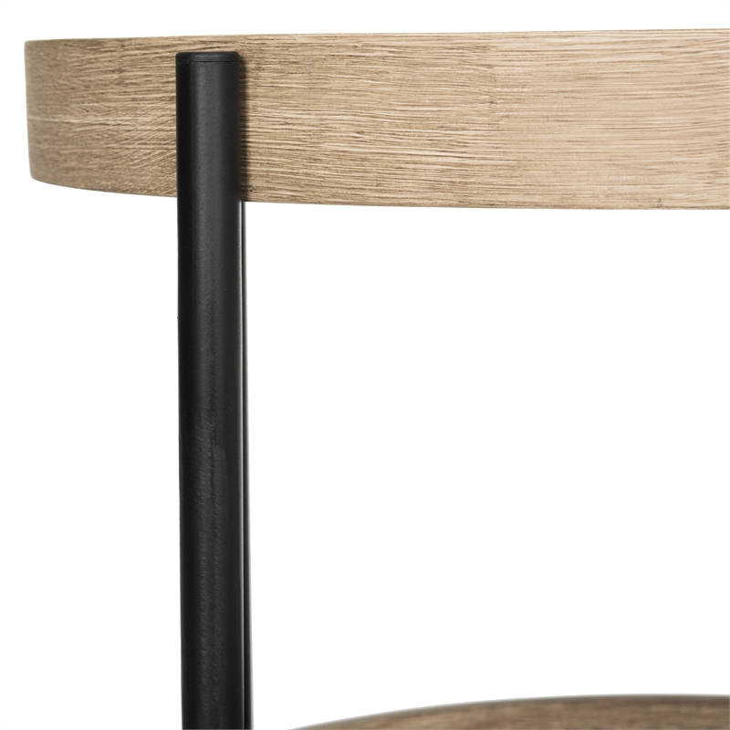 Safavieh Javan Wood and Metal Side Table in Light Gray