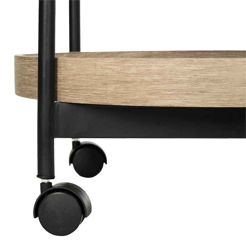 Safavieh Javan Wood and Metal Side Table in Light Gray