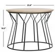 Safavieh Alcott Wood and Metal End Table in Light Gray