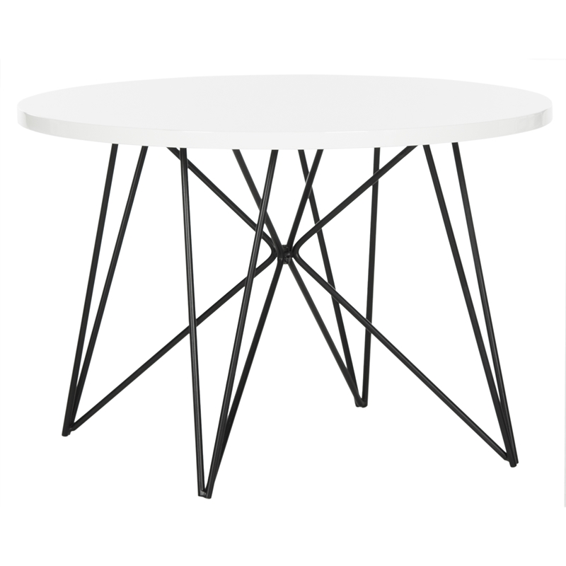 Safavieh Vida Wood and Metal End Table in White