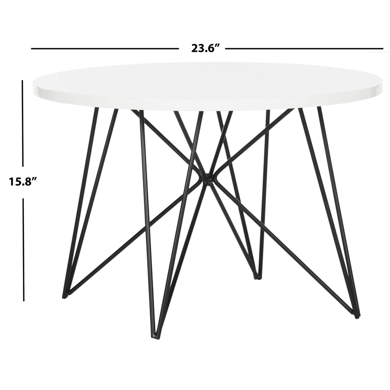 Safavieh Vida Wood and Metal End Table in White