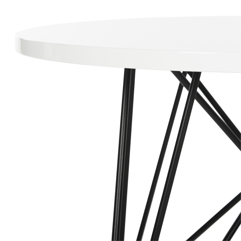 Safavieh Vida Wood and Metal End Table in White