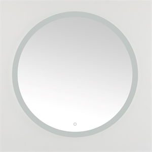 Safavieh Whit Aluminum 36&quot Led Mirror in Silver / White