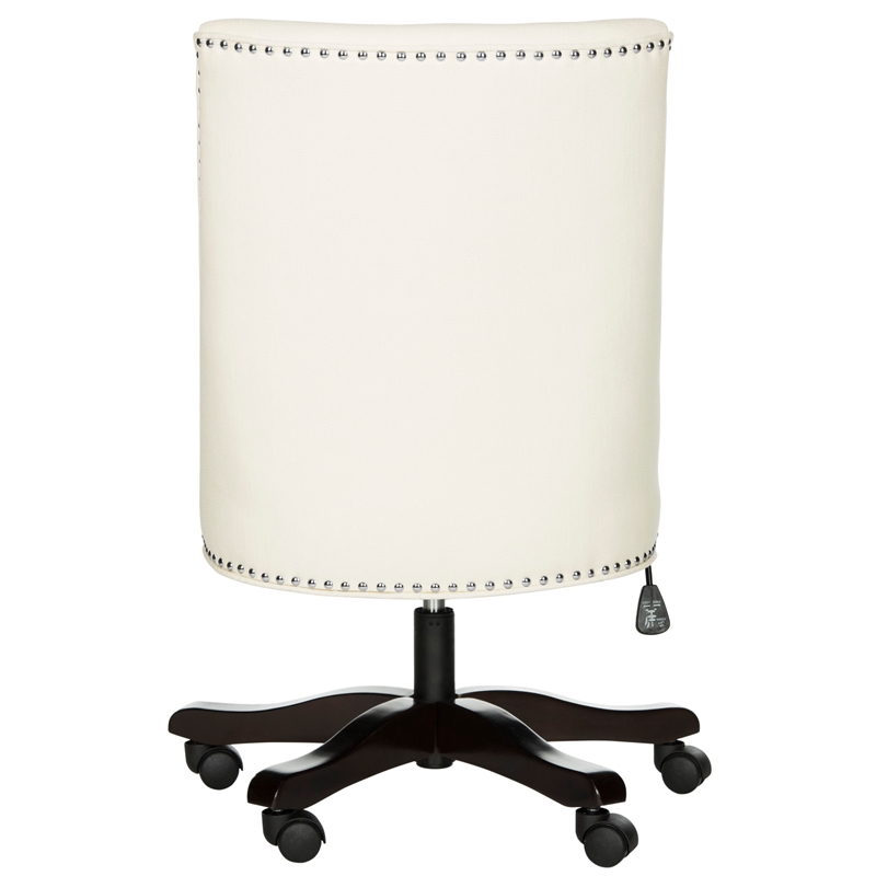 Safavieh Scarlet Wood and Iron Desk Chair in Cream