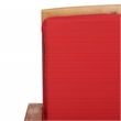 Safavieh Fontana Wood 4 Pc Outdoor Set in Natural / Red