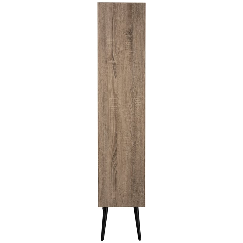 Safavieh Terrence Wood and Iron Etagere in Light Brown / Black