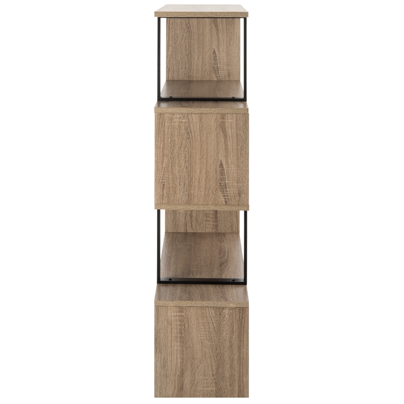 Safavieh Louise Wood and Iron Etagere in Light Brown / Black