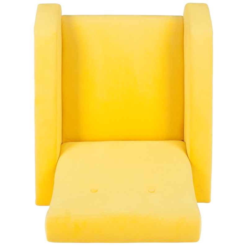 Safavieh Aida Wood and Iron Accent Chair in Yellow
