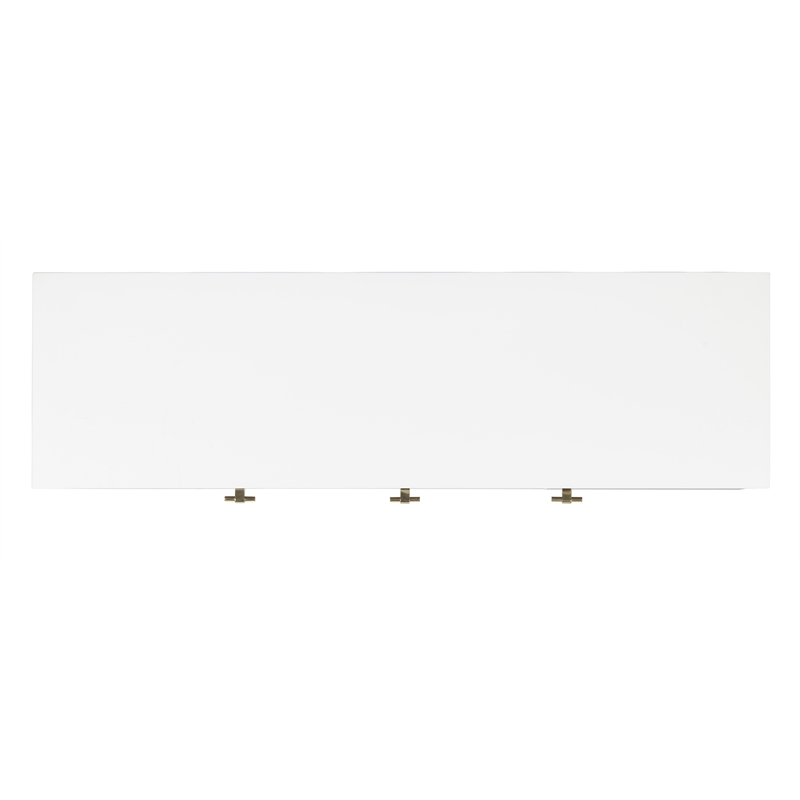 Safavieh Genevieve Wood and Metal Media Stand  in Walnut / White