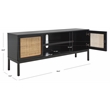 Safavieh Zadie 2 Shelf Wood Media Stand in Black / Natural