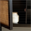 Safavieh Zadie 2 Shelf Wood Media Stand in Black / Natural