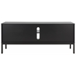 Safavieh Zadie 2 Shelf Wood Media Stand in Black / Natural