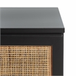 Safavieh Zadie 2 Shelf Wood Media Stand in Black / Natural