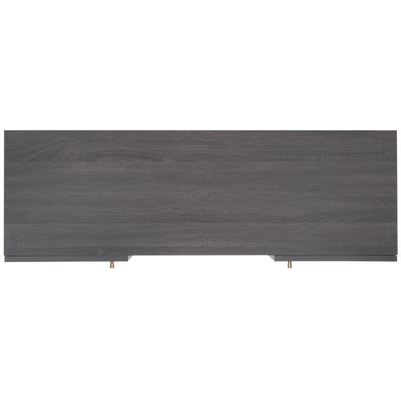 Safavieh Ophelia Wood 2Door 2Shelf Media Stand in Black / Natural