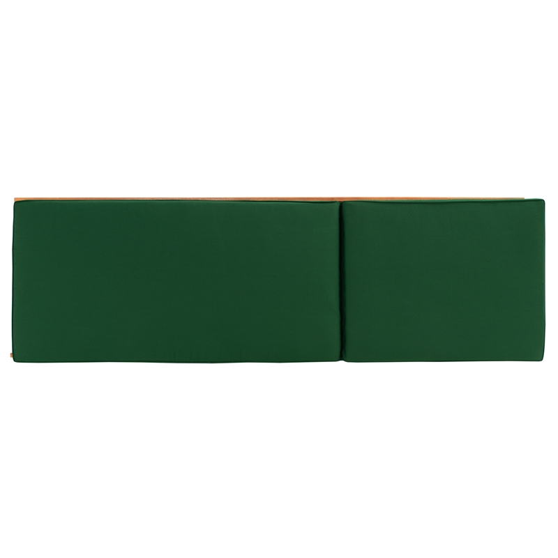 Safavieh Newport Wood Lounge Chair in Natural / Green
