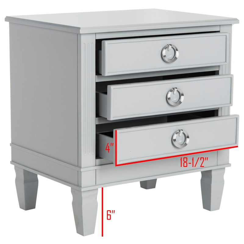Safavieh Kira Wood and Iron Side Table in Gray
