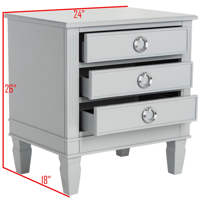 Safavieh Kira Wood and Iron Side Table in Gray