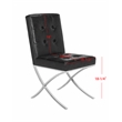Safavieh Walsh Iron Tufted Side Chair in Black