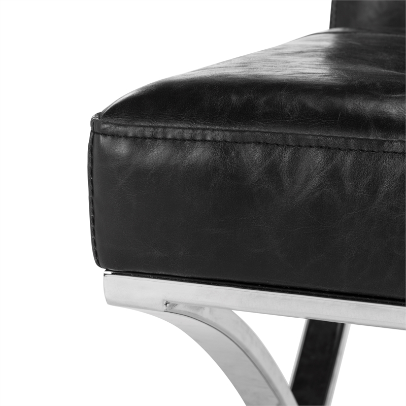 Safavieh Walsh Iron Tufted Side Chair in Black